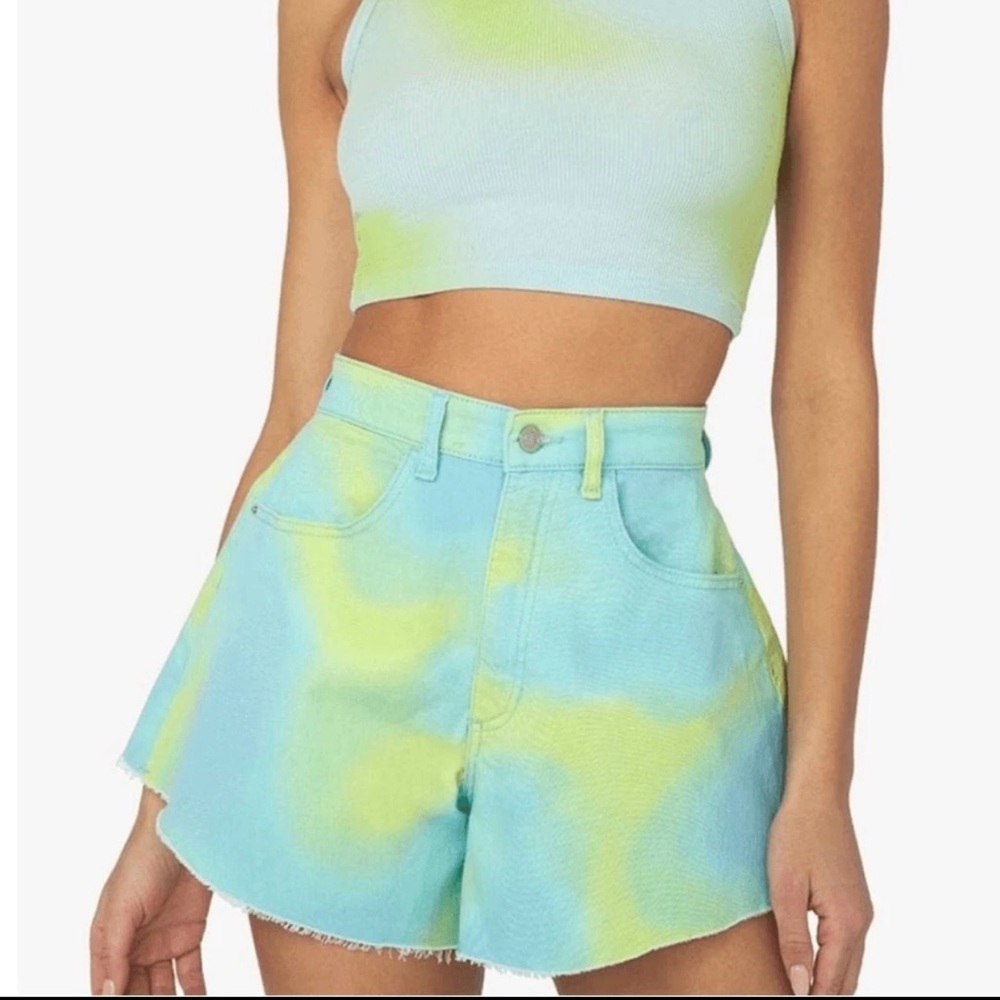 WEWOREWHAT (Revolve) NWT Flarebell High Rise Tie Dye Shorts Size 25 & 27